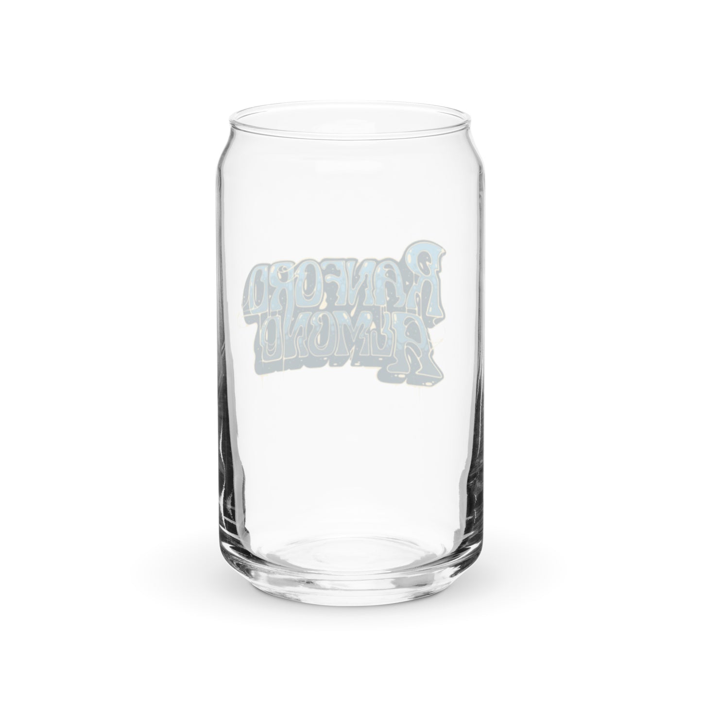 "Drippy Blue" Can-Shaped Glass