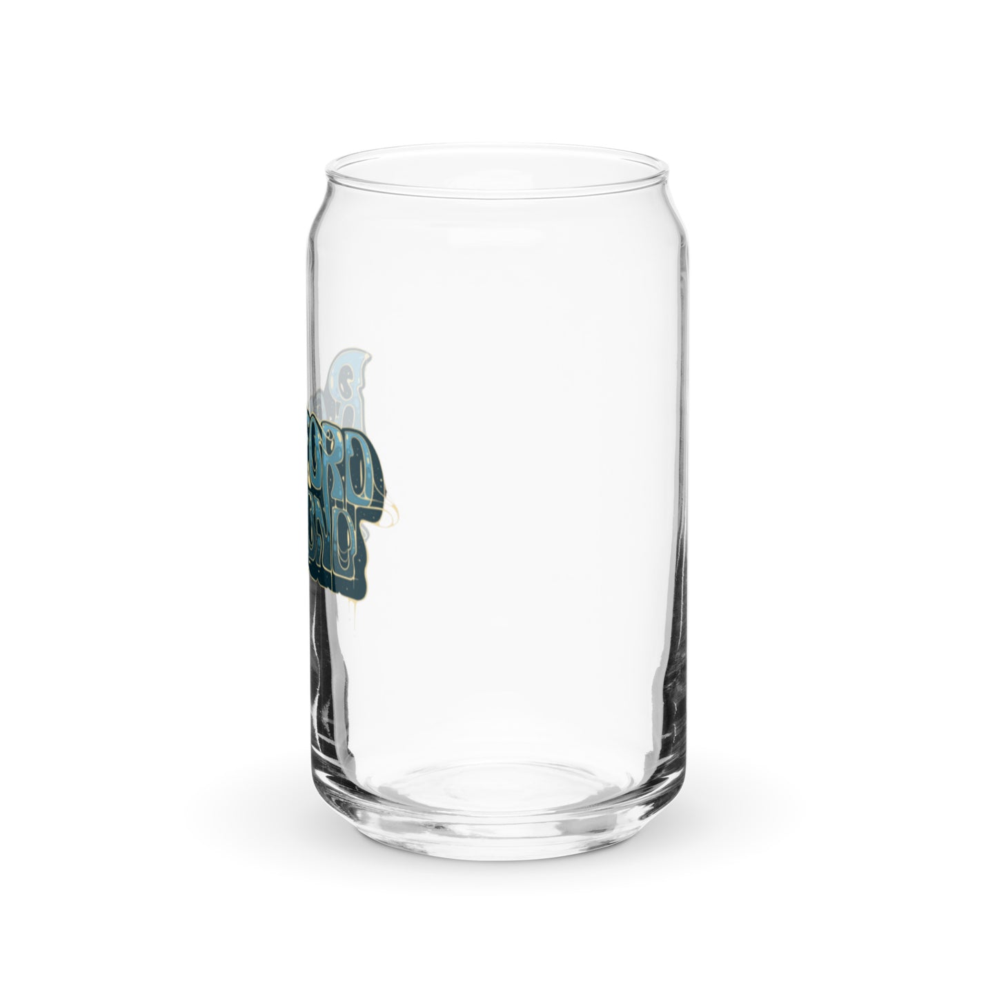 "Drippy Blue" Can-Shaped Glass